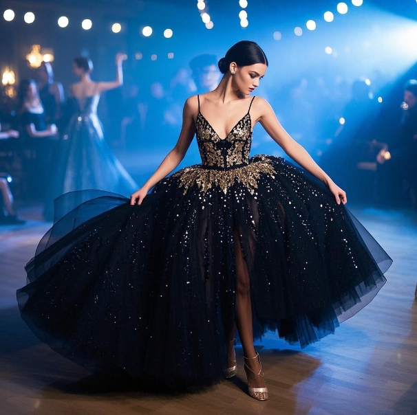 black silk dress